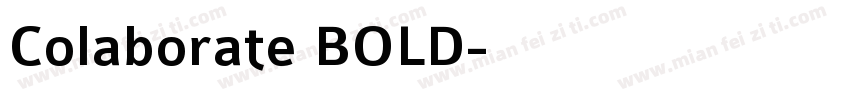 Colaborate BOLD字体转换